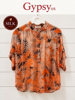 GYPSY 05 – 100% Silk Printed Blouse (S)